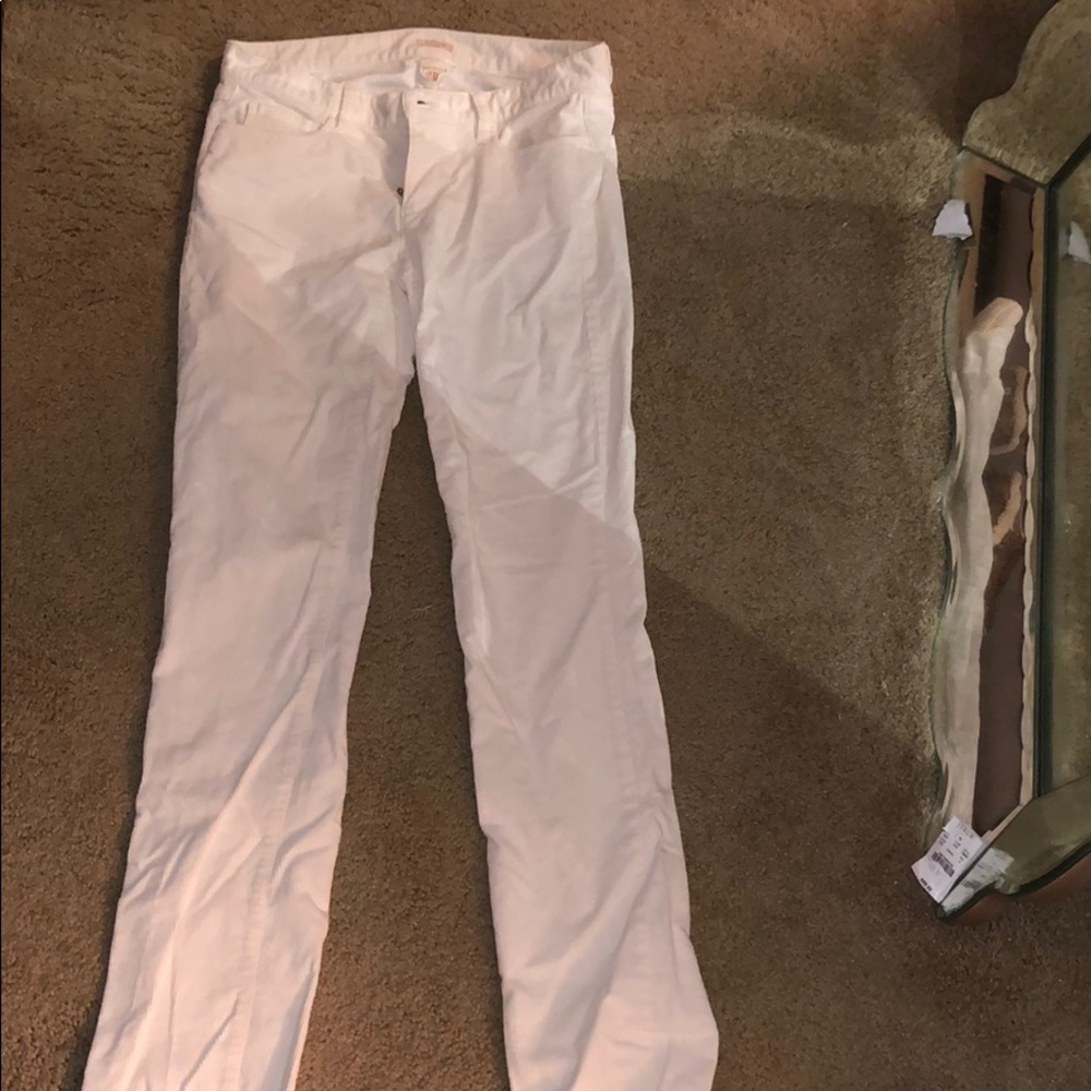 Corduroy cream colored J Crew pants.